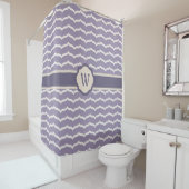 Rideau de douche Zigzag fleuri (En situation)