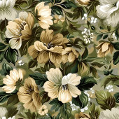 Rideau de fleurs dorées et verdure luxuriante élég