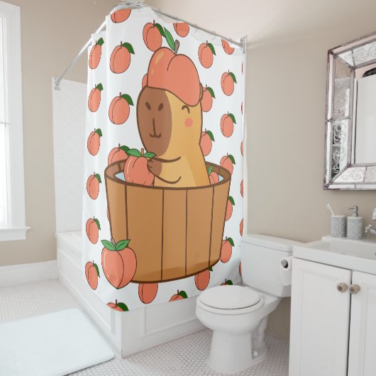 Rideau de pêche de Capybara - Décor de fenêtre ani (En situation)