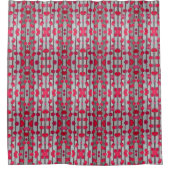Rideau en douche - 010 - gris et rouge (Devant)