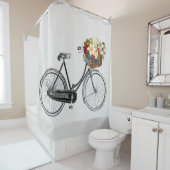 Rideau en douche à la mode de vélo de fleur de (En situation)