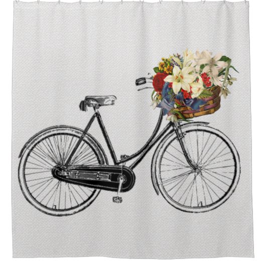 Rideau en douche à la mode de vélo de fleur de (Devant)