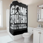 Rideau en douche allé affligé de Squatchin (En situation)