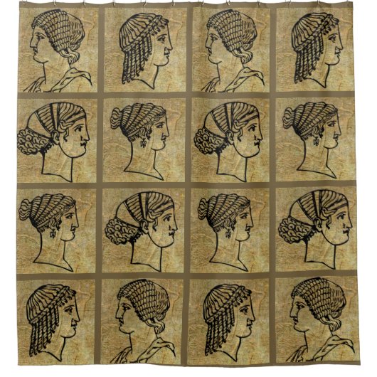 Rideau en douche antique antique de femmes (Devant)