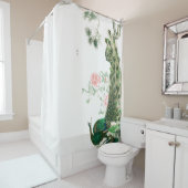 Rideau en douche asiatique de fleurs d'animaux (En situation)