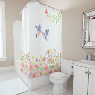 rideau en douche assez élégant de jardin de rose