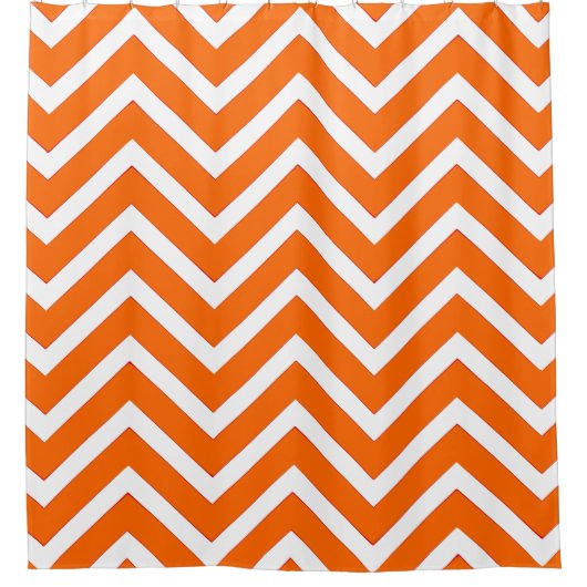 Rideau en douche blanc orange de cool de motif de (Devant)