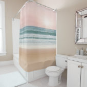 Rideau en douche bleu de quartz rose de sérénité (En situation)