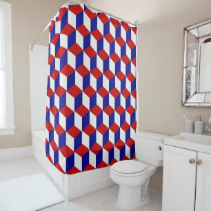Rideau en douche - blocs à trois dimensions de