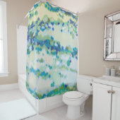 Rideau en douche côtier de bain moussant de plage (En situation)