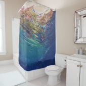 Rideau en douche côtier naissant de salle de bains (En situation)