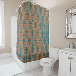 Rideau en douche croisé occidental d'impression d