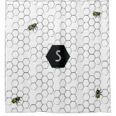 Rideau en douche d'abeille et de nid d'abeilles (Devant)