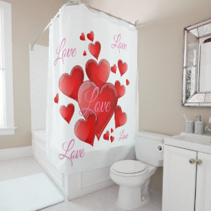 Rideau en douche d'amour de Saint-Valentin