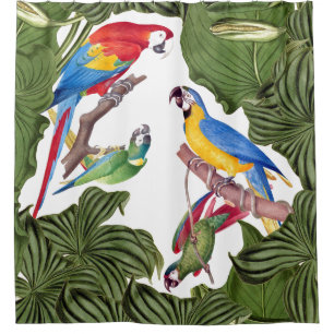 Rideau en douche d'animaux de faune d'oiseaux de