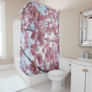 Rideau en douche d'arbre de fleurs de cerisier