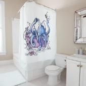 Rideau en douche de bain de poulpe (En situation)