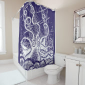 Rideau en douche de bleu marine d'attaque de (En situation)