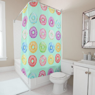 Rideau en douche de butées toriques d'aquarelle