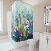 Rideau en douche de champ de marguerite (En situation)