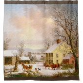 Rideau en douche de chevaux de traîneaux de pays (Devant)