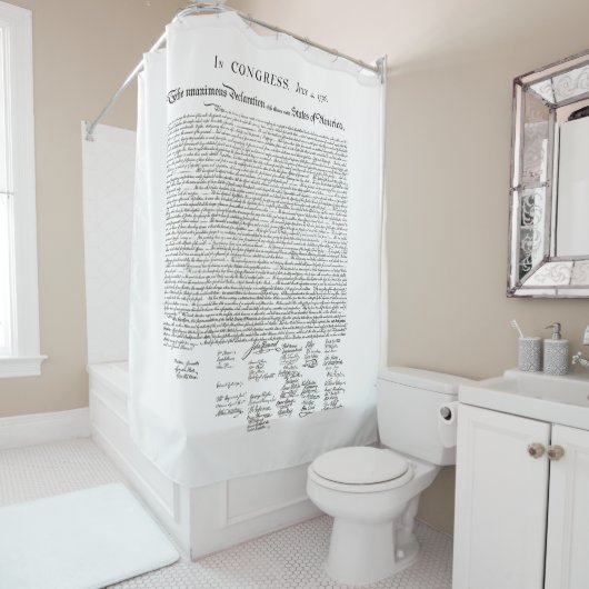 Rideau en douche de déclaration d'indépendance des (En situation)