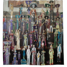 Rideau en douche de Día de Muertos (jour des