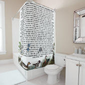 Rideau en douche de faune d'oiseaux de prière (En situation)