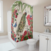 Rideau en douche de fleurs de paon de papillons de (En situation)