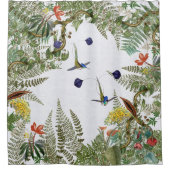 Rideau en douche de fougères d'oiseaux de colibri (Devant)