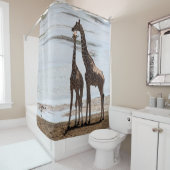 Rideau en douche de girafe et de veau (En situation)