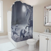 Rideau en douche de jour de neige (En situation)