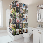 Rideau en douche de l'amoureux des chiens (En situation)