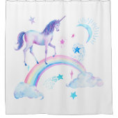 Rideau en douche de licorne d'arc-en-ciel (Devant)