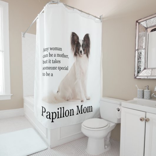 Rideau en douche de maman de Papillon (En situation)