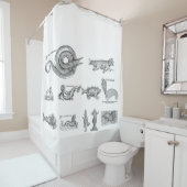 Rideau en douche de monstres de mer (En situation)