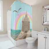 Rideau en douche de mouette de pâté de sable (En situation)