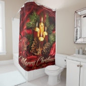 Rideau en douche de Noël (En situation)