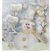 Rideau en douche de Noël/bonhomme de neige (Devant)