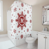 Rideau en douche de Noël de flocon de neige de (En situation)