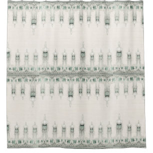 Rideau en douche de Nouveau Fleur de Lis Floral