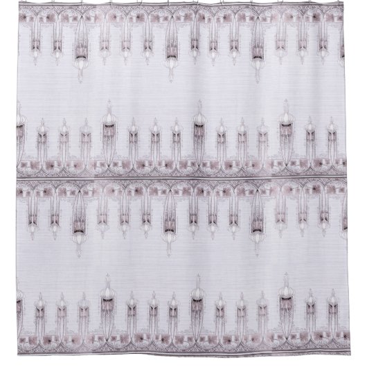 Rideau en douche de Nouveau Fleur de Lis Floral (Devant)