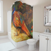 Rideau en douche de paires de faisan (En situation)