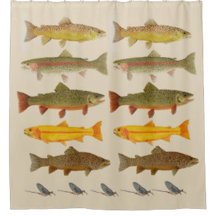 Rideau en douche de pêche de mouche de Côte Est
