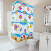 Rideau en douche de poissons (En situation)