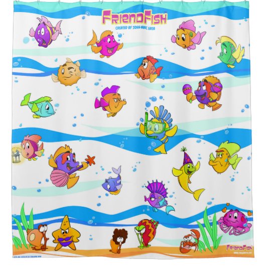 Rideau en douche de poissons (Devant)