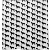 Rideau en douche de silhouette de Labrador (Devant)