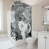 Rideau en douche de tabagisme de femme (En situation)