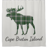 Rideau en douche de tartan d'orignaux de l'Île du (Devant)