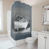 Rideau en douche de temps de Bath (En situation)
